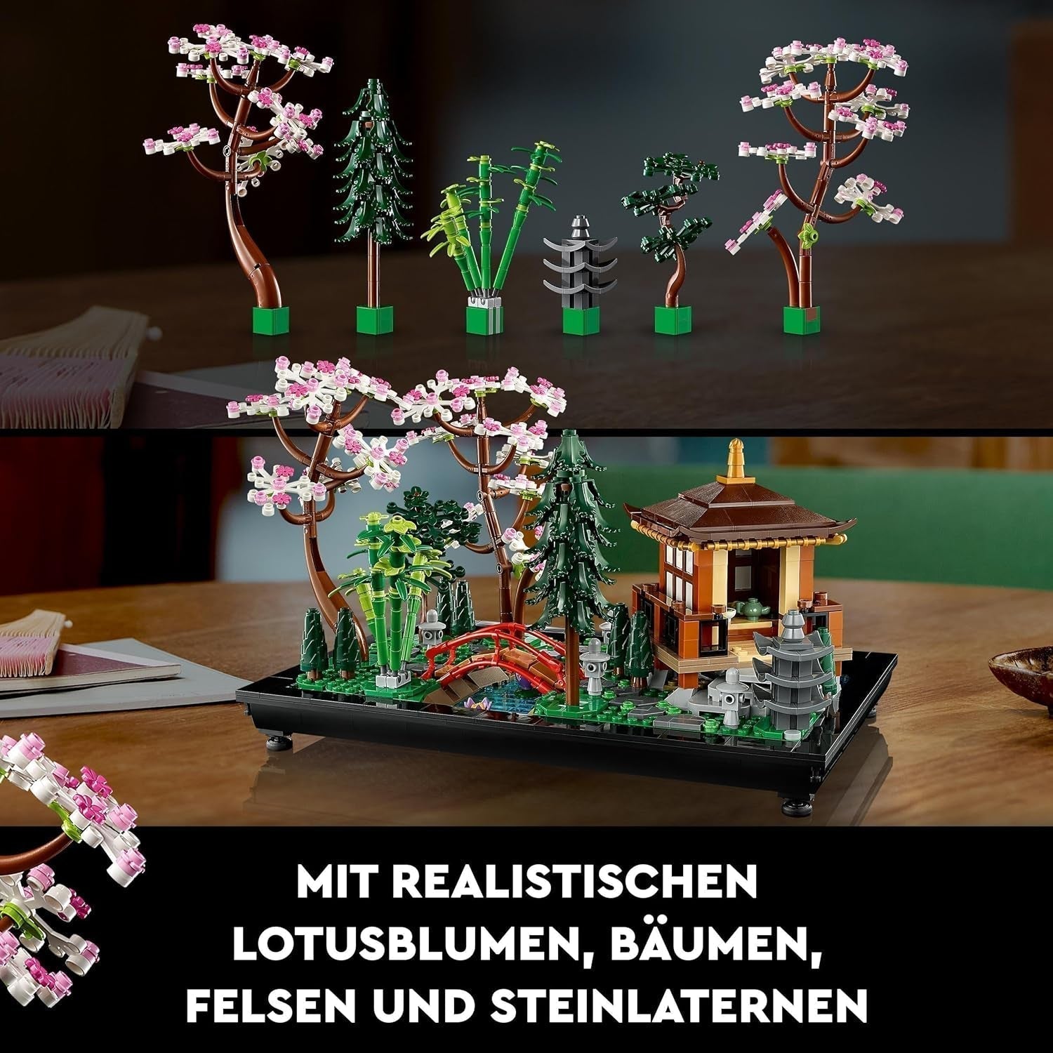 Lego Icons Garden Of Silence – Zen-Botanischer Garten-Set für Erwachsene mit Lotusblumen – Anpassbare, japanisch inspirierte Schreibtischdekoration – Geschenk für Damen und Herren 10315 Bausets Besuchen Sie den LEGO-Store