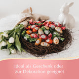 Ostermischung Lindt Schokolade LINDOR | Schachtel 144g | LINDOR-Eier, die auf der Zunge zergehen, in drei Varianten: Milchschokolade, Zartbitterschokolade, Haselnuss | Osterschokolade | Geschenk aus Schokolade | 1 Packung