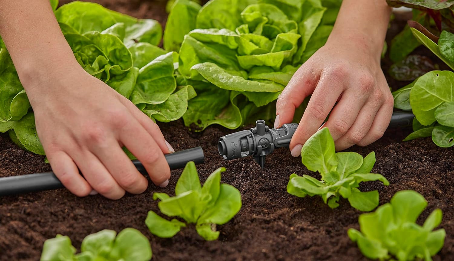 Gardena Micro-Drip-System T-Stück für Sprühdüsen: Verbindung zwischen 13 mm Rohren und einer Sprühdüse, automatische Pflanzenbewässerung, schnelle und einfache Verbindungstechnik, wiederverwendbar (13206-20)
