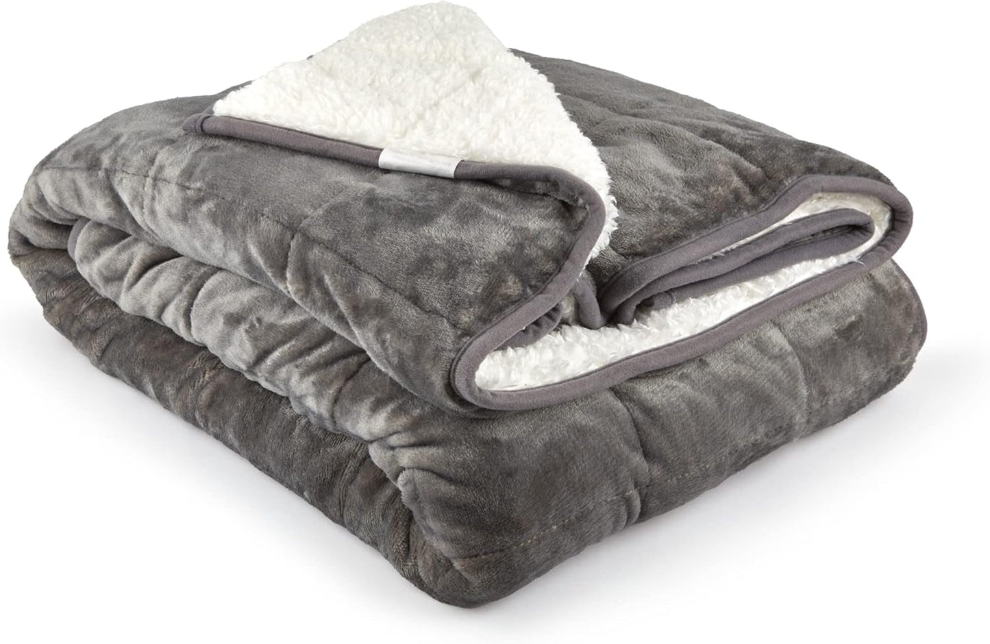 Emma Barclay beschwerte Sherpa-Decke, 127 x 152 cm, Blush Pink Emma Barclay Betten und Decken grau 50 x 60 Zoll (127 x 152 cm)