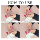 24 Stück French Press On Kurze Nägel Sarg Künstliche Nägel Koralle Rosa Ombre Klebenägel Ballerina Nagelset Acryl Nagelspitzen Damen Frühling Sommer Nagelzubehör