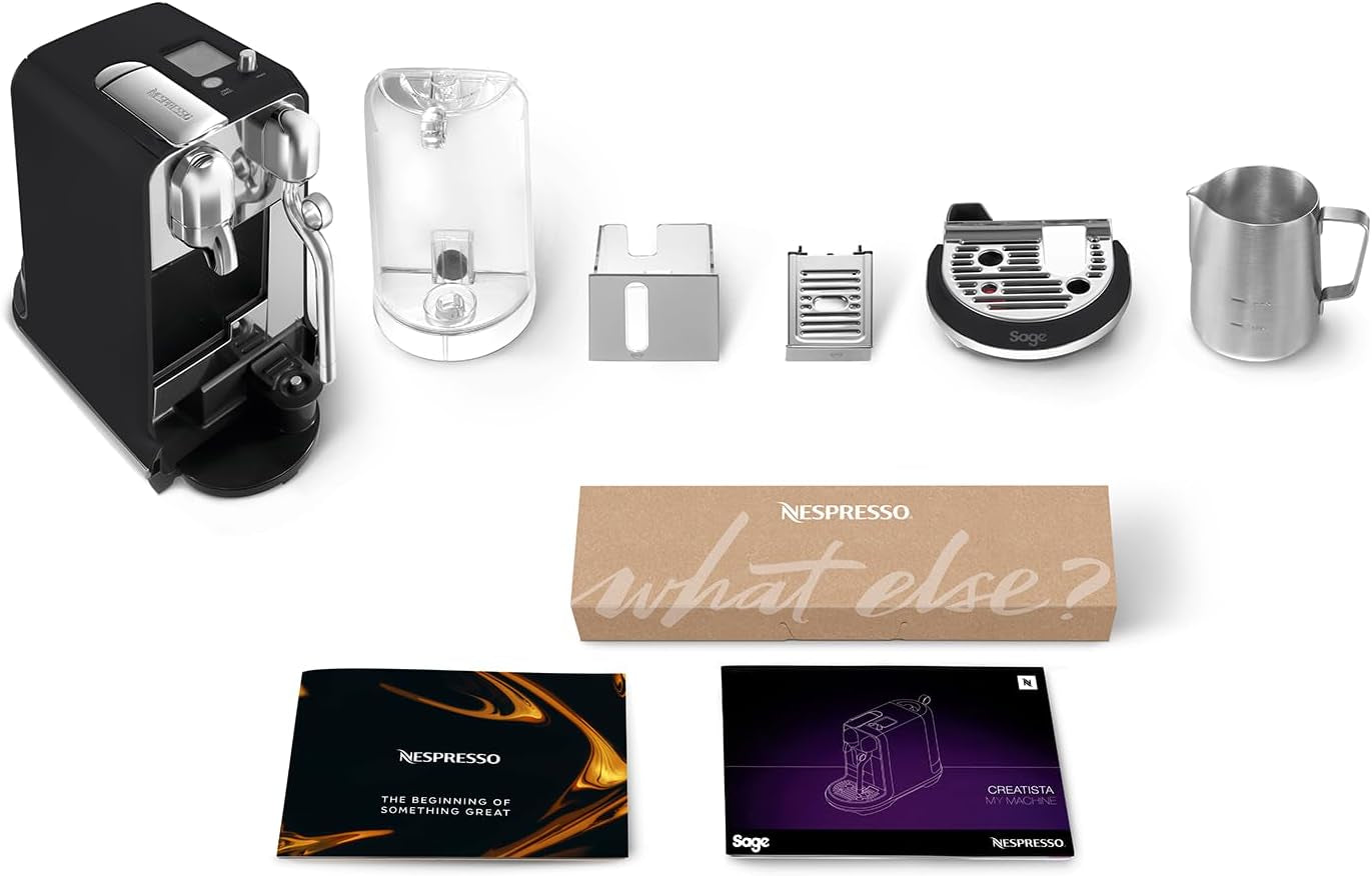 Espressomaschine mit Nespresso SNE800 Creatista Plus Kapseln von Sage, mattschwarz