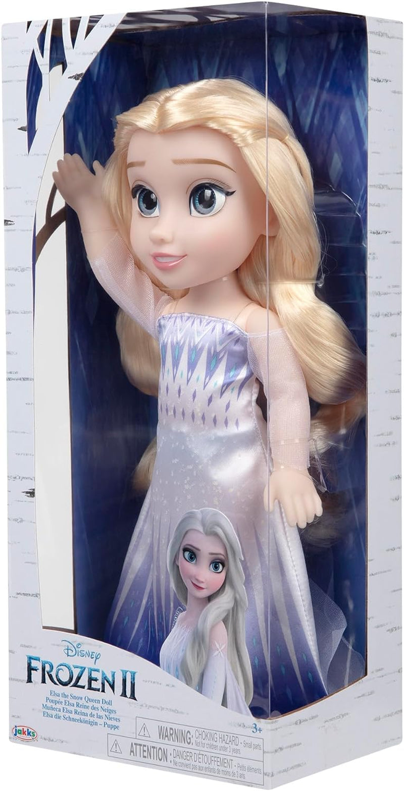 Disney Frozen 2 Elsa-Puppe – 35 cm große, bewegliche Puppe in ikonischem Modekleid und langen, wallenden Haaren für zusätzlichen Spaß, für Mädchen ab 3 Jahren, 214894