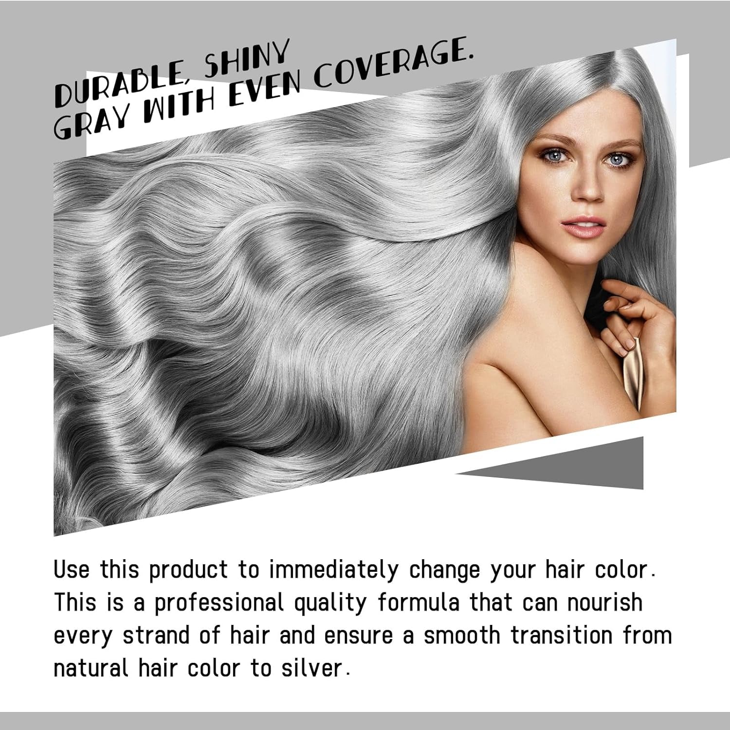 Graues Haarfärbemittel, silbergraues Haarfärbemittel, temporäres Haarwachs, Unisex – Grauabdeckung, pflegend, Creme, Wachs, 1 Milliliter, 1 Stück. Haarfärbemittel Naty Shop