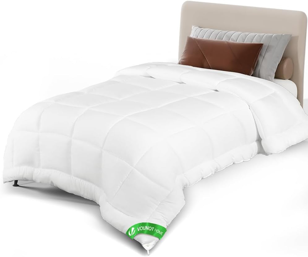 VOUNOT Bettdecke 155 x 200 cm, 4-Jahreszeiten-Winterbettdecke, 2er-Set, 500 g/m², bestehend aus 2 zusammengeknüpften Steppdecken, anpassbare Bettdecke für Sommer und Winter, Öko-Tex-Standard. Bettdecken und Steppdecken Naty Shop, leichte Sommerdecke 135 x 200 cm