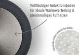 Woll Diamond Lite flache Pfanne - Induktion -, Ø 20 cm, 5 cm Höhe, mit abnehmbarem Griff - für alle Herdarten geeignet, Aluminiumguss, antihaftbeschichtete Töpfe und Pfannen Naty Shop