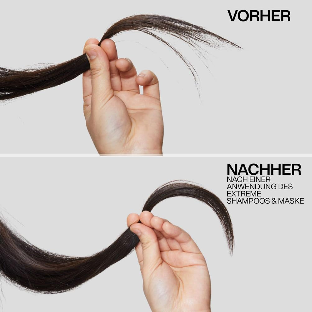 Redken Intensive Haarmaske für alle geschädigten Haare, repariert und regeneriert, Anti-Bruch, Extreme Strength Builder Plus Maske, 1 x 250 ml, Naty Shop Haarmaske