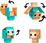 Mattel Minecraft Flippin' Figs Schaf und Huhn 2er-Pack mit 2-in-1-Spielfiguren, großen Köpfen und Pixel-Design HXK17 Actionfiguren Naty Shop