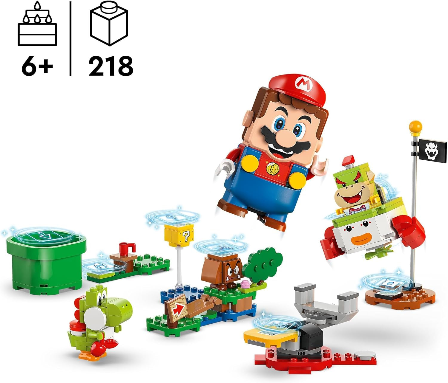 LEGO Super Mario Abenteuer mit interaktivem Mario, Junior-Clownwagen-Set, Spielzeug-Yoshi, Nintendo-Geschenk für Jungen, Mädchen und Gamer ab 6 Jahren 71439 Bausets Besuchen Sie den LEGO-Store