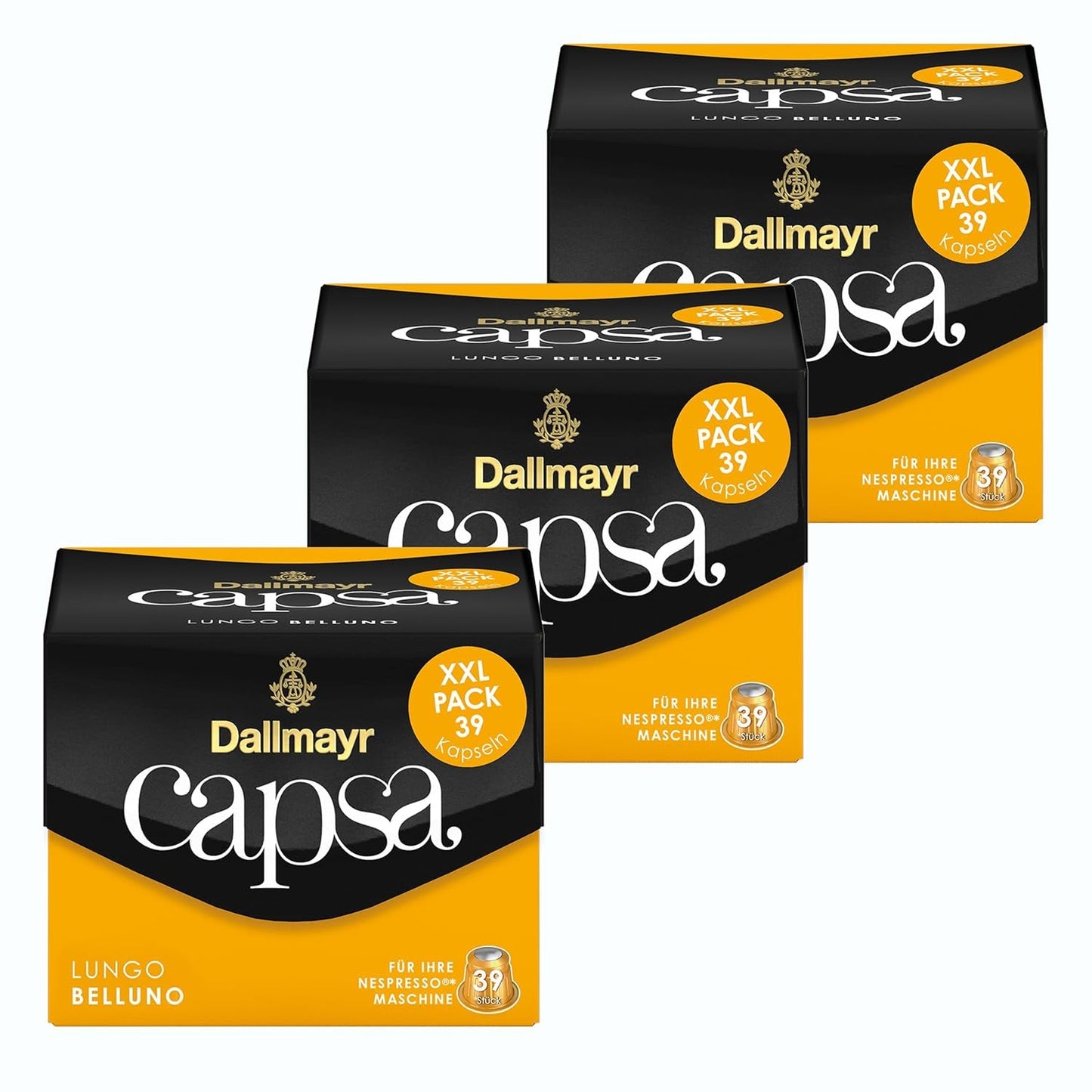 Capsa Lungo Belluno XXL, 39 Nespresso-kompatible Kapseln, 1er Pack (1 x 218 g) & Capsa prodomo, 56g