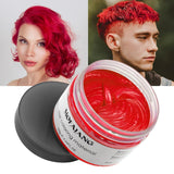 Temporäre Haarfarbe, Styling-Haarfarbe für Männer und Frauen, natürliche Haarpomade, Haarfärbewachs für Party, Cosplay und Halloween, 4,23 Unzen (Silbergrau), Naty Shop Haarfarbe 7 Rot