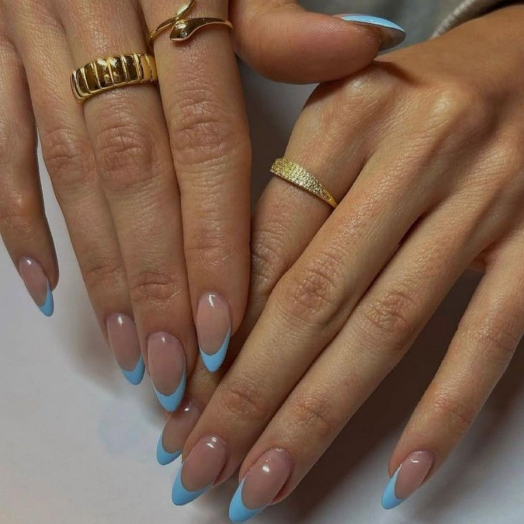 Lange French Tips Gold Glitzer Kleber auf langen quadratischen Nägeln Glitzer French Tip Falsche Nägel Set Quadratische künstliche Nägel für Frauen 24 Stück