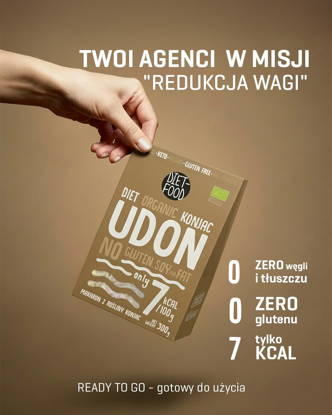 Udon Shirataki Konjac Nudeln Bio 385g – Kalorienarm, glutenfrei, vegan – aus Konjakwurzel, reich an Ballaststoffen DIÄT-FOOD