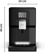 Krups Intuition Preference Espressovollautomat mit Smartphone-ähnlicher Bedienung, 3,5" Farb-Touchscreen, Smart Slide-Technologie, intuitives Beleuchtungssystem, 11 Getränke, Milchbehälter, EA873810