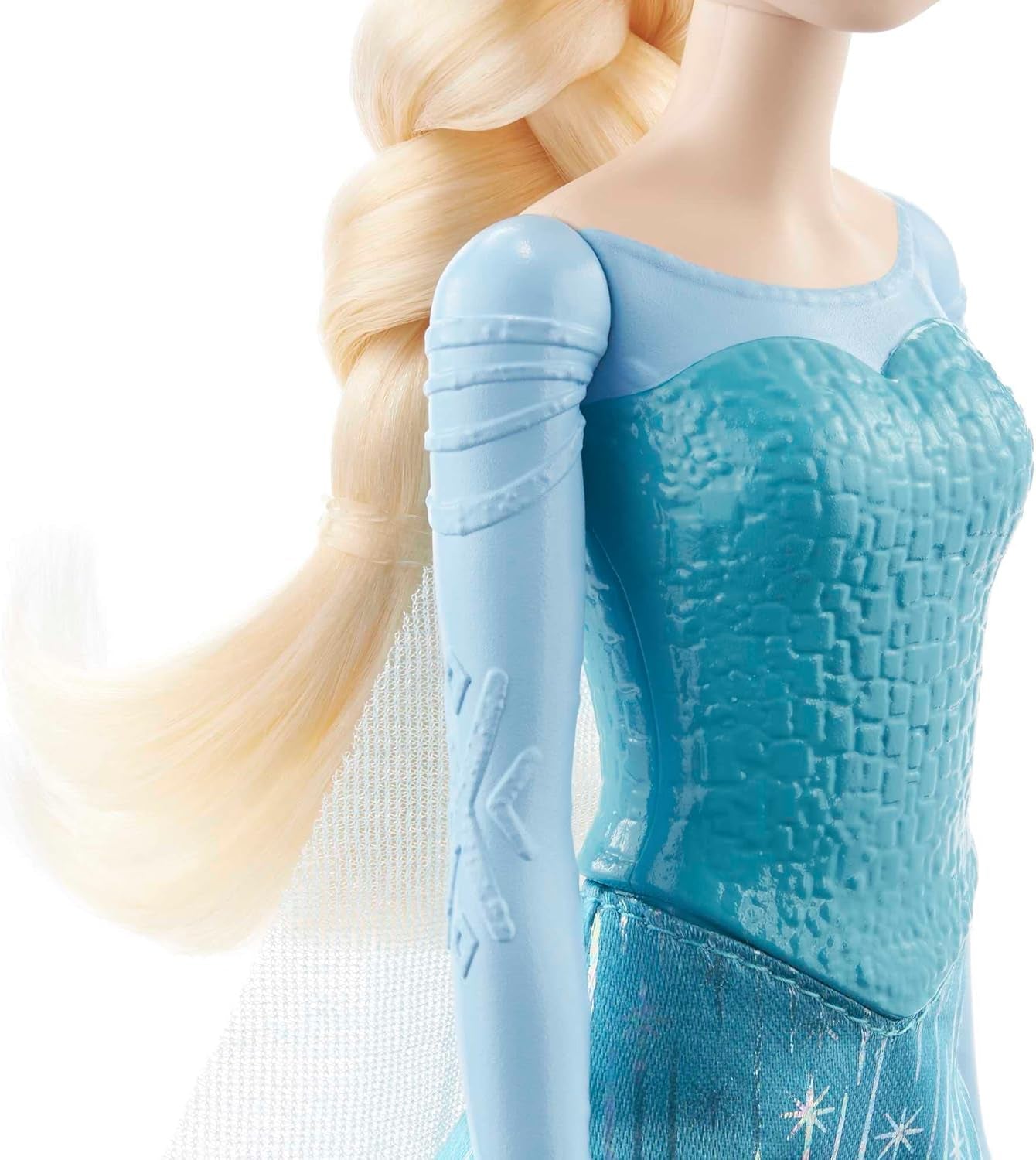 Elsa Mattel Disney Frozen Doll, Frozen Doll, kämmbares blondes Haar, positionierbar, abnehmbare Schuhe, Disney-Geschenke, Spielzeug ab 3 Jahren, HLW47