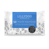 LILLYDOO Feuchttücher, 50 Stück, 100 % plastikfrei, extragroß, geruchsneutral