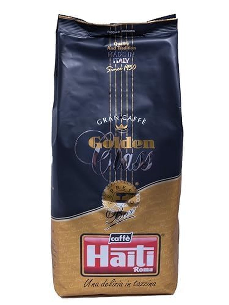 Caffè Haiti Roma Gran Caffè Golden Class Kaffeebohnen in 1-kg-Packungen. Italienische handwerkliche Röstung und hochwertige Mischung.