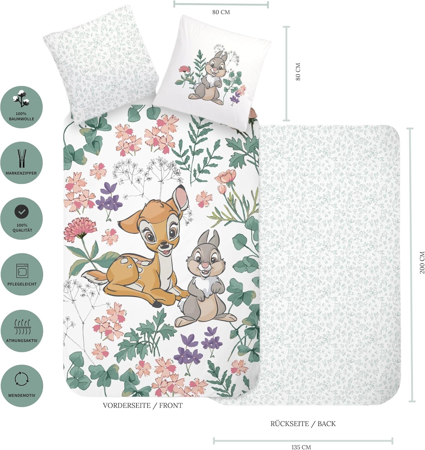 Kinderbettwäsche für Mädchen und Jungen, Cartoon, 100 % Baumwolle. Bettwäsche – Kinder Naty Shop