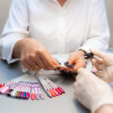 100 Nail-Art-Werkzeuge, Nail-Art-Schablonen, klarer runder Kopf und Ballett-Nagelkunst-Tools in natürlichen Farben, kommt mit 2 digitalen Glitzeraufklebern 1-100
