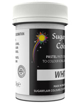 Weiße Lebensmittelfarbe von Sugarflair für Nudeln, Lebensmittelfarbe für Nudeln, Fondant und Marzipan, Nudelfarbe – 25 g