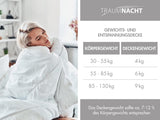 Traumnacht-Entspannungsdecke 135 x 200 cm, 4 kg schwere Decke zur Beruhigung und Stressabbau, empfohlen für Erwachsene, Öko-Tex-zertifiziert, hergestellt nach deutschen Qualitätsstandards. Steppdecken und Steppdecken Naty Shop