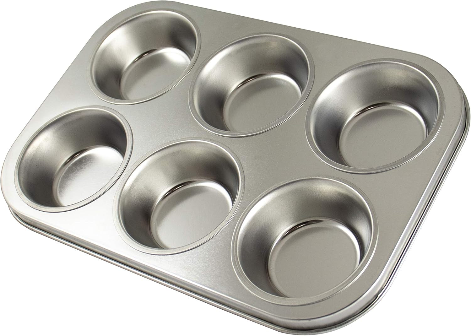 Zenker 62230 Backblech Cupcake/Muffin 6 Stück, Band 29 x 19,5 x 3 cm, Silver Line Formen und Backbleche Naty Shop