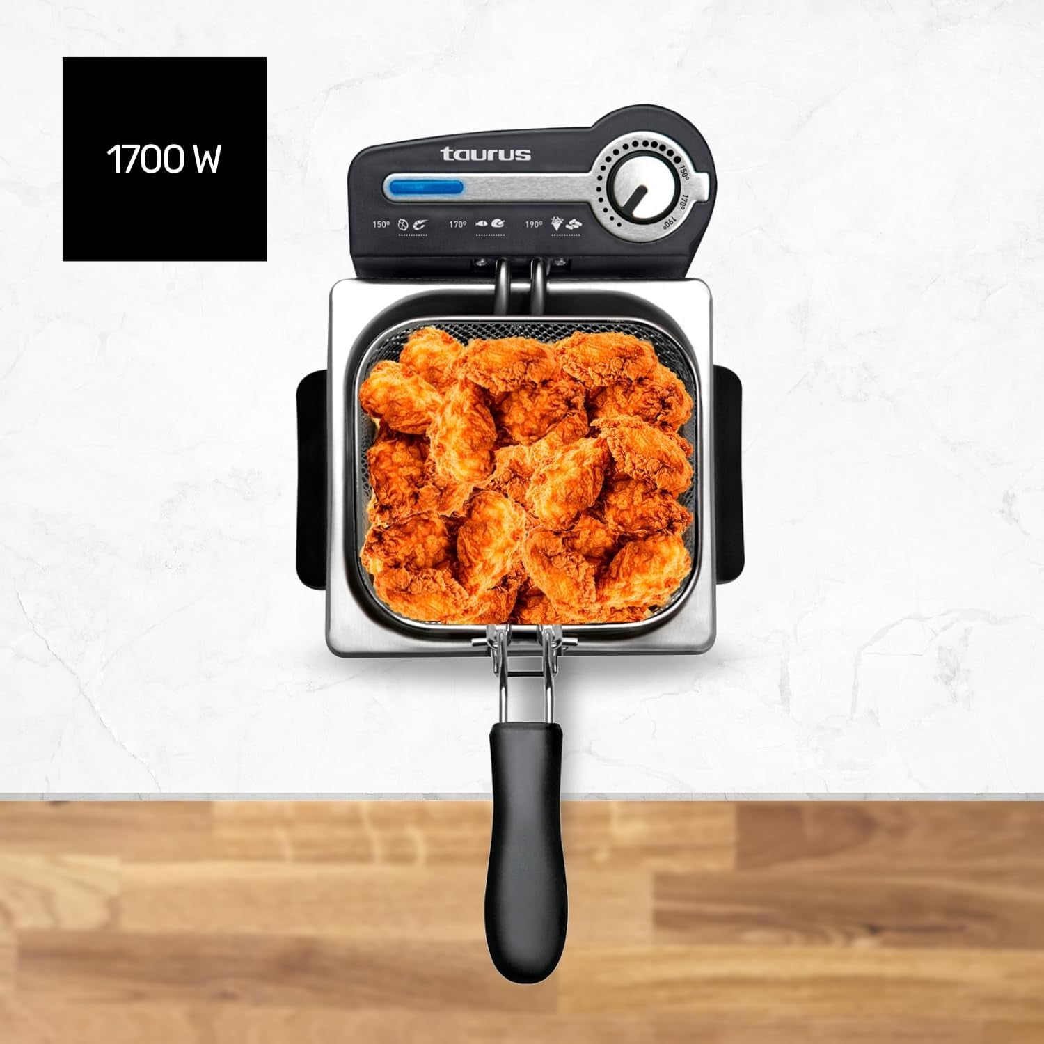 Taurus Professional 2 plus - Ölfritteuse, 2 Liter, 1700 W, 18/8 Edelstahl Haushaltsgeräte Naty Shop