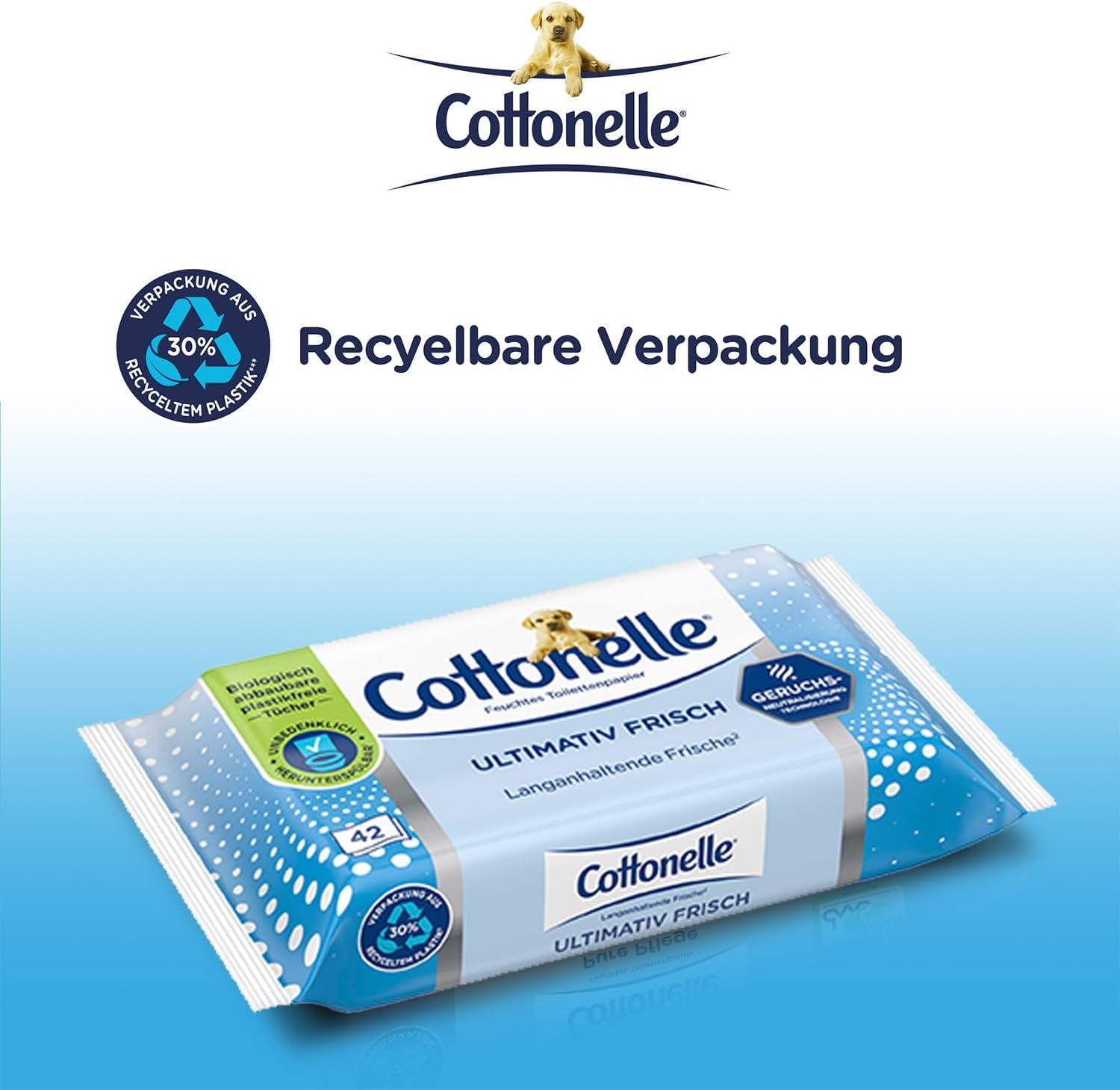 Feuchttücher, Ultimate Fresh, 12 x 42 Tücher, Deodycylx-Technologie, hautfreundlich, alkohol- und farbstofffrei, empfindlich, biologisch abbaubar