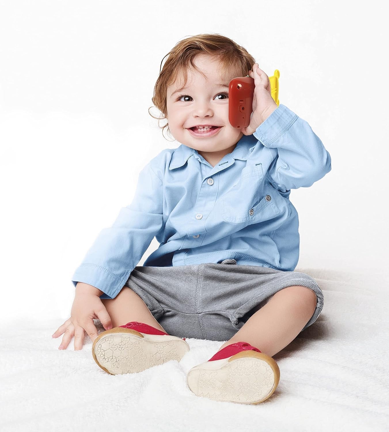 Clementoni 17711 Disney Baby Baby Mickey Smartphone, Kinderhandy mit Licht- und Soundeffekten, interaktives Spielzeug für Kinder von 9–36 Monaten, M, mehrfarbig, Bebe Toys Naty Shop
