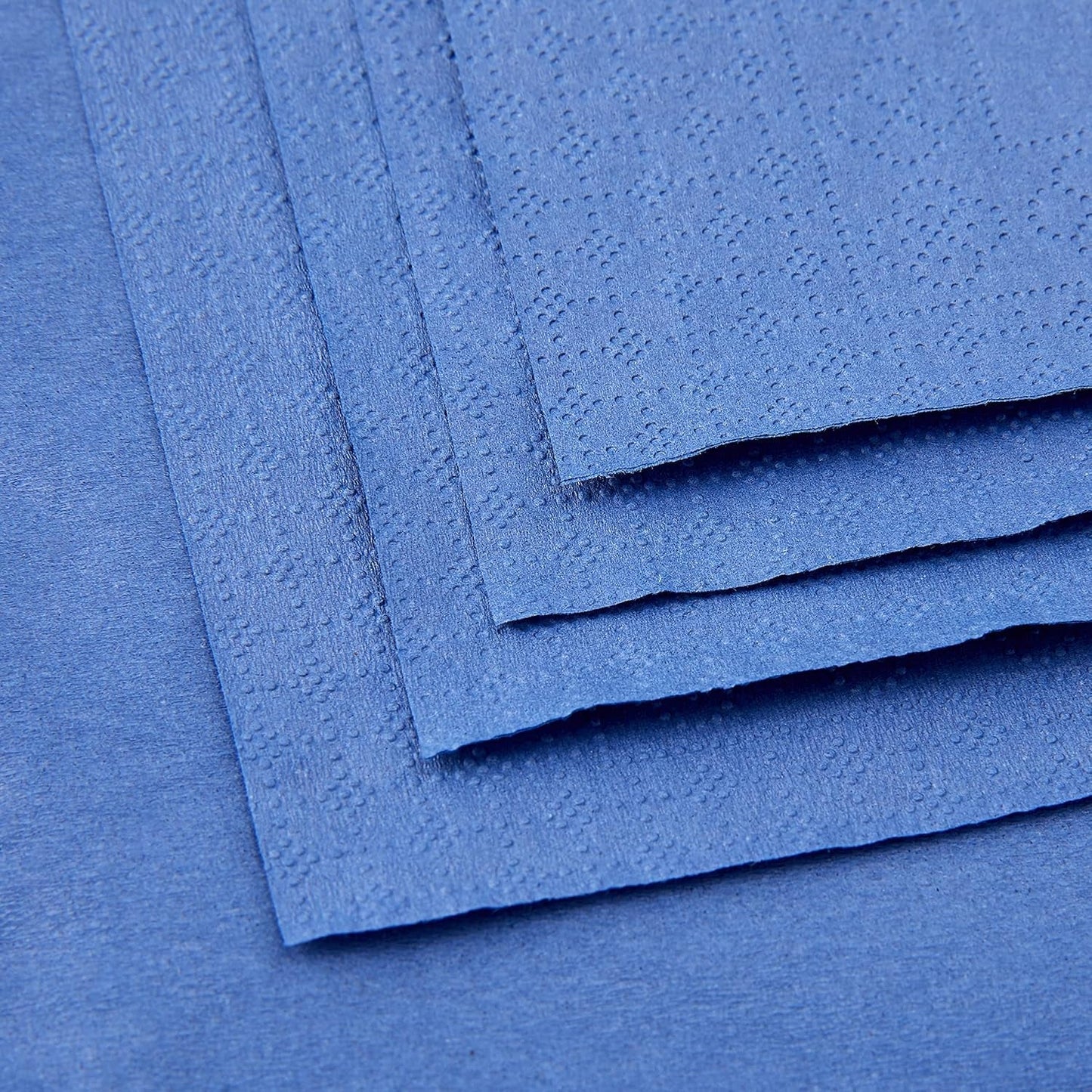 SER4230239 Serviette 40 x 40, 2-lagig, 1/4-Faltung, 100 Servietten, 2-lagig, glatte Kante, blau