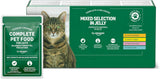 Amazon getreidefreies Nassfutter für ausgewachsene Katzen, gemischte Auswahl in Gelee, 4,8 kg (48 Packungen à 100 g)