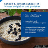 Trek'n Eat Protein Porridge – proteinreiches Frühstück für draußen | Gefriergetrockneter Tisch für Camping, Wandern und Expeditionen | Sättigend, schnell zubereitet, ideal für unterwegs