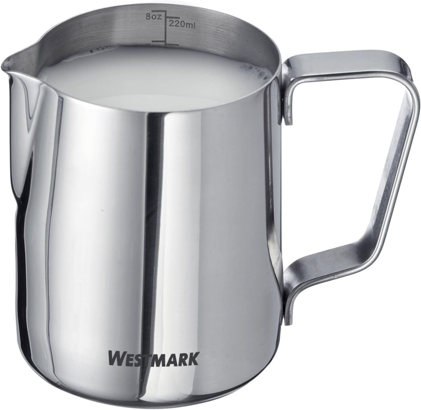 Westmark Brasilia Milchkaraffe 200 ml – ideal für Kaffeesahne, Milch, Honig und andere Kaffee- und Teezusätze, Barista-Zubehör – Edelstahl