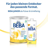 BEBA Junior 2+ Milchgetränk ab 2 Jahren, Mit HMO, Altersgerechter Proteingehalt, Nur Laktose, Ohne Palmöl, Ohne Fischöl, Kleinkindnahrung, Babymilchpulver, 6er Pack (6 x 800g)