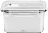 Lurch 240895 Lunchbox, hochwertige Sicherheits-/Aufbewahrungsbox aus Edelstahl mit BPA-freiem Kunststoffdeckel, 2000 ml, durchsichtige Lebensmittelaufbewahrungsboxen von Naty Shop, 2000 ml