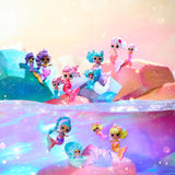 LOL Überraschung! Mermaids Makeover Magic Tots – echter Lipgloss für Sie und Ihre Puppe zum Selbermachen, Mischen und Kreieren von Make-up, lustiges Wasserspiel, 6 Puppen zum Sammeln – ab 4 Jahren