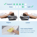 Orthopädisches Kissen aus Memory-Schaum von Topmener, verstellbares Nackenkissen, schmetterlingsförmiges ergonomisches orthopädisches Kissen zur Unterstützung des Nackens während des Schlafs, Schlafkissen für Rücken- und Bauchschläfer, orthopädische Halskissen von Naty Shop