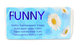 Funny Toilettenpapier AG-014, 3-lagig, 250 Blatt, 9,5 cm x 11 cm, weiß, Einzelpackung mit 8 Rollen