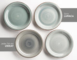 MÄSER 931612 Bel Tempo II Vintage-Geschirrset für 6 Personen, 30-teilig, kombiniertes Service aus blauer, handbemalter Keramik, Steingut, Rauchblau
