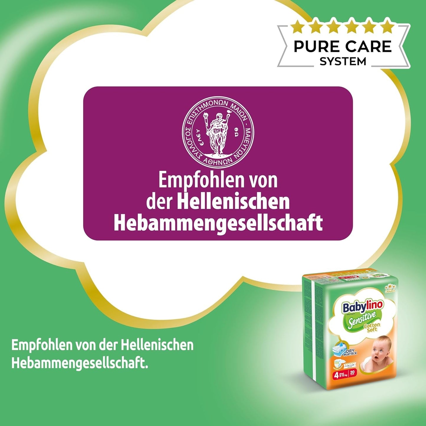 Babywindeln Sensitive Größe 4, Maxi (8-13 kg), 20 Stück