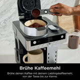 Ninja Prestige 2-in-1-Filterkaffeemaschine mit Kapseln und integriertem Milchaufschäumer, für Latte, Eiskaffee und Flat White, Schwarz CFN802EU
