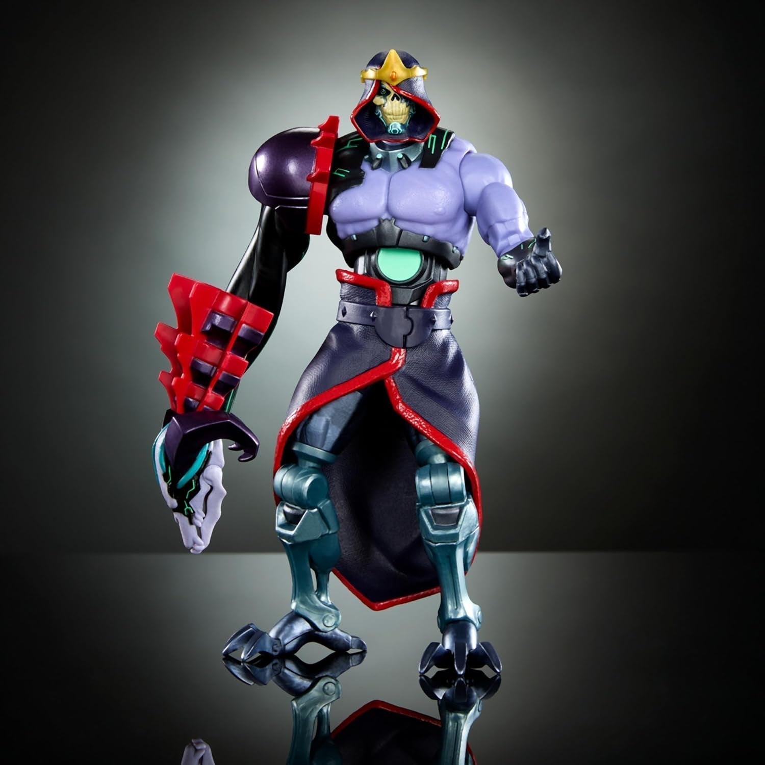 Masters of the Universe: Revolution Masterverse Skeletor Actionfigur Sammelfigur mit 30 Bewegungspunkten und beweglichem Roboterarm Motu Toy HYC46 Actionfiguren Naty Shop
