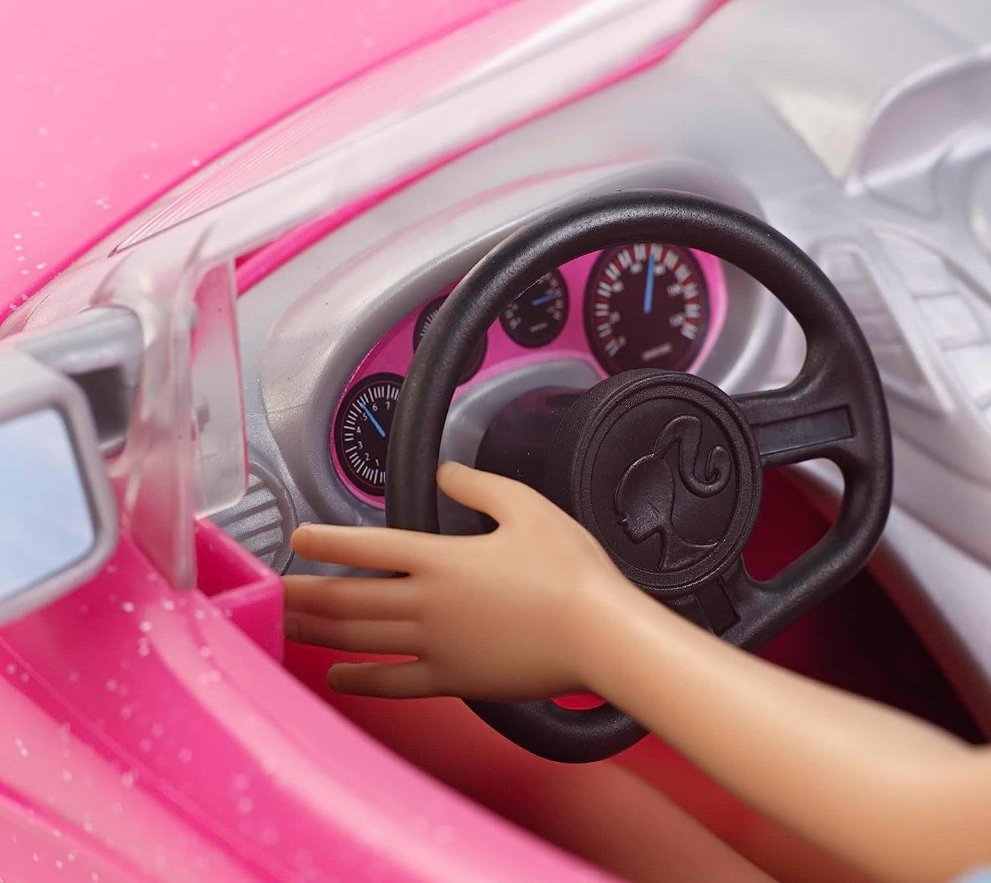Barbie-Puppe und rosa glitzerndes Cabriolet, realistisches Reifenlogo, 3 Jahre altes Spielzeug, DJR55 Naty Shop Dolls