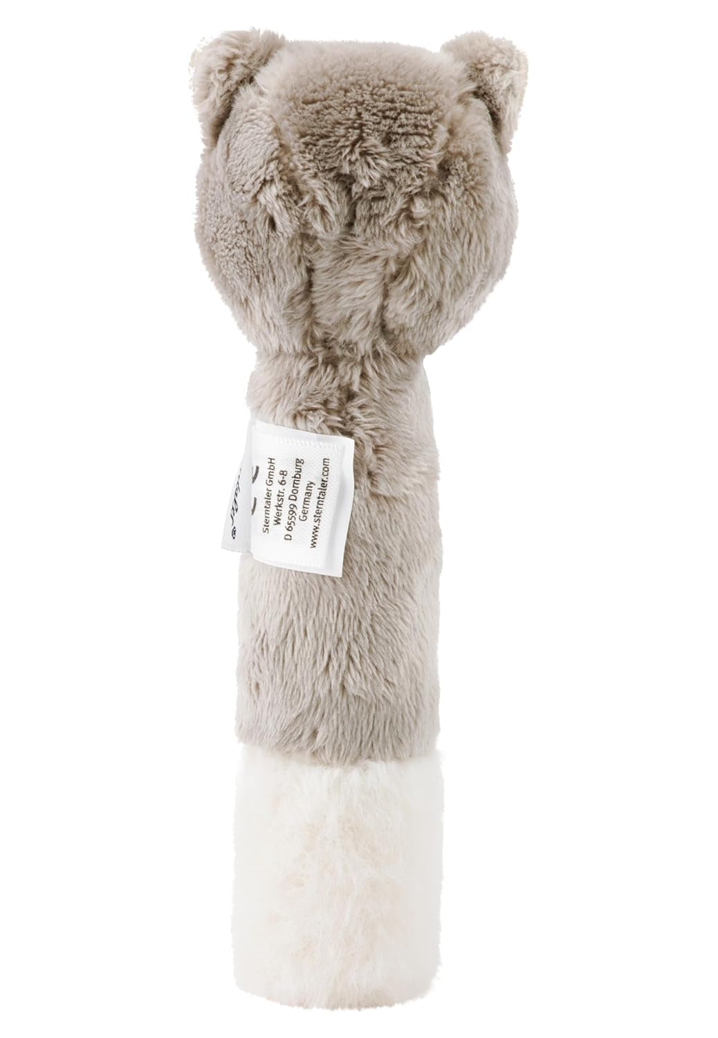 Sterntaler Baby-Quietsche Katze Lilly – Weiches Fleece-Babyspielzeug – Greifling für Babys – Erste Greif- und Spielversuche, grau Bebe Toys Naty Shop