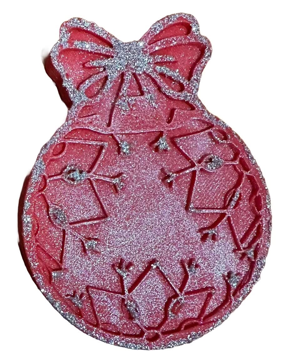 Essbare Zuckerdekoration, Christbaumkugel, rot Nati Shop