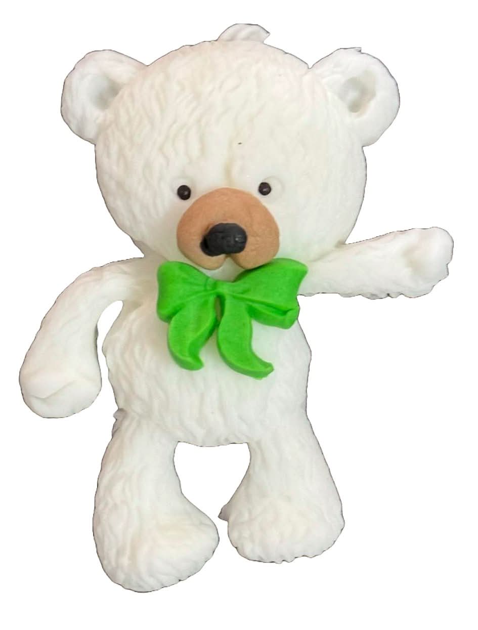Essbare Zuckerdekoration, Teddybär mit Fliege, Dekorationen von Sugar Paste Nati Shop