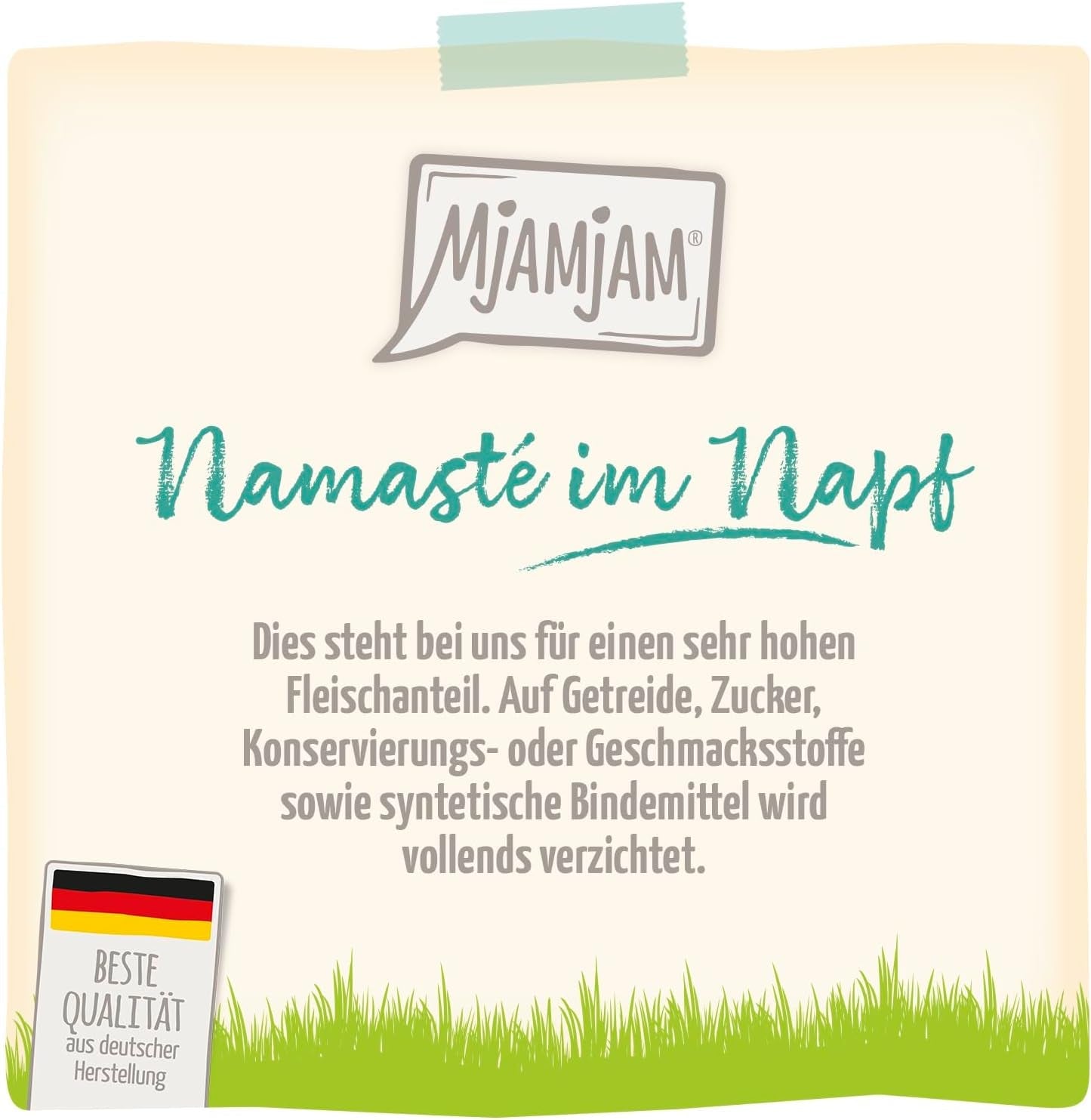 MjAMjAM – Premium-Nassfutter für Katzen – Wellness – Verdauungsfördernd – Rind, 12er-Pack (12 x 125 g), getreidefrei