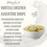 Dekozauber24 Kuvertüretropfen, weiß, 500g, mit weißem Schokoladen- und Vanillegeschmack, Deco Melts Chips, mikrowellengeeignet, für Cake Pops, Kuchen, Torten, Torten, zum Beträufeln oder Zuckerguss von Naty Shop Zuckerpaste