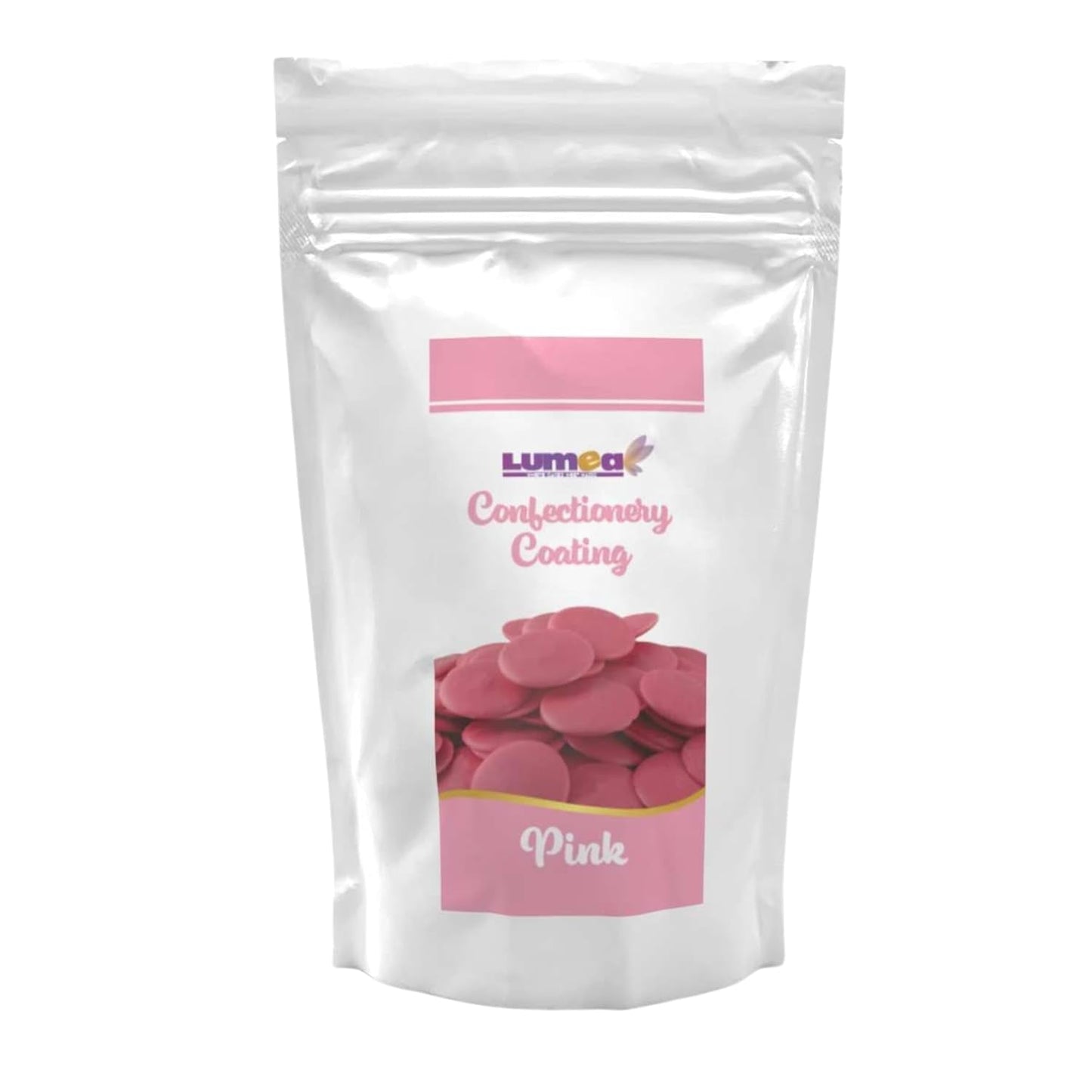 Dekozauber24 Kuvertüretropfen, weiß, 500g, mit weißem Schokoladen- und Vanillegeschmack, Deco Melts-Chips, mikrowellengeeignet, für Cake Pops, Kuchen, Torten, Torten, zum Beträufeln oder Zuckerguss. Zuckerpaste Naty Shop Pink