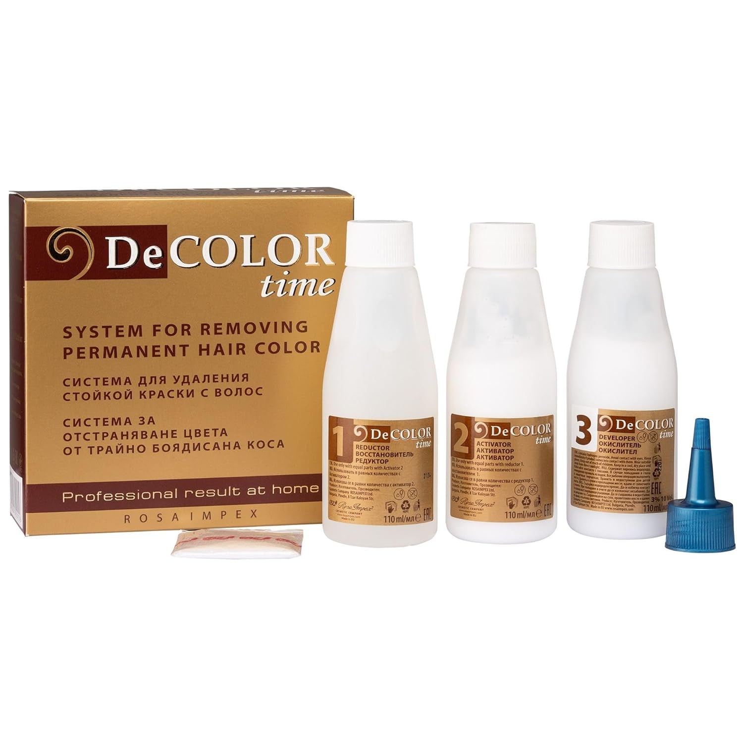 DeColor Time Haarfärbesystem | Haarfärbeentfernung | Bringen Sie Ihre natürliche Haarfarbe zurück | Entfernung von Lackfarbe | 330 ml Naty Shop Haarfärbemittel Standardtitel